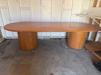 Large Oval Wood Conference/Dining table