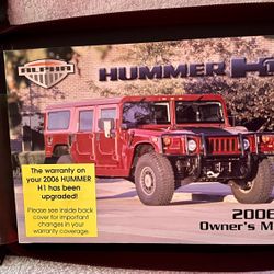 2006 Hummer H1 - “Owner’s Manual Only” 