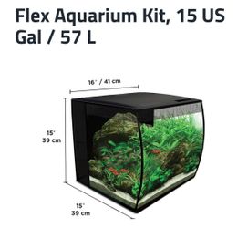 Fluval 15 gal Freshwater Tank with 51 accessories and foods