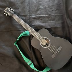 Black Little Martin Acoustic Guitar W/ SKG Hard Case 