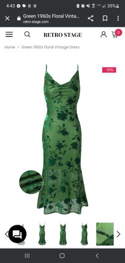 NEW Velvet Green Dress