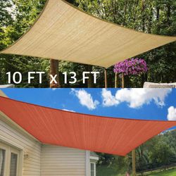 New In Box $15 Each 10x13 Feet Rectangular Sun Shade Sail Canopy With Anchor Ropes Included Tan Or Terra Color Outdoor Patio Sun Block 