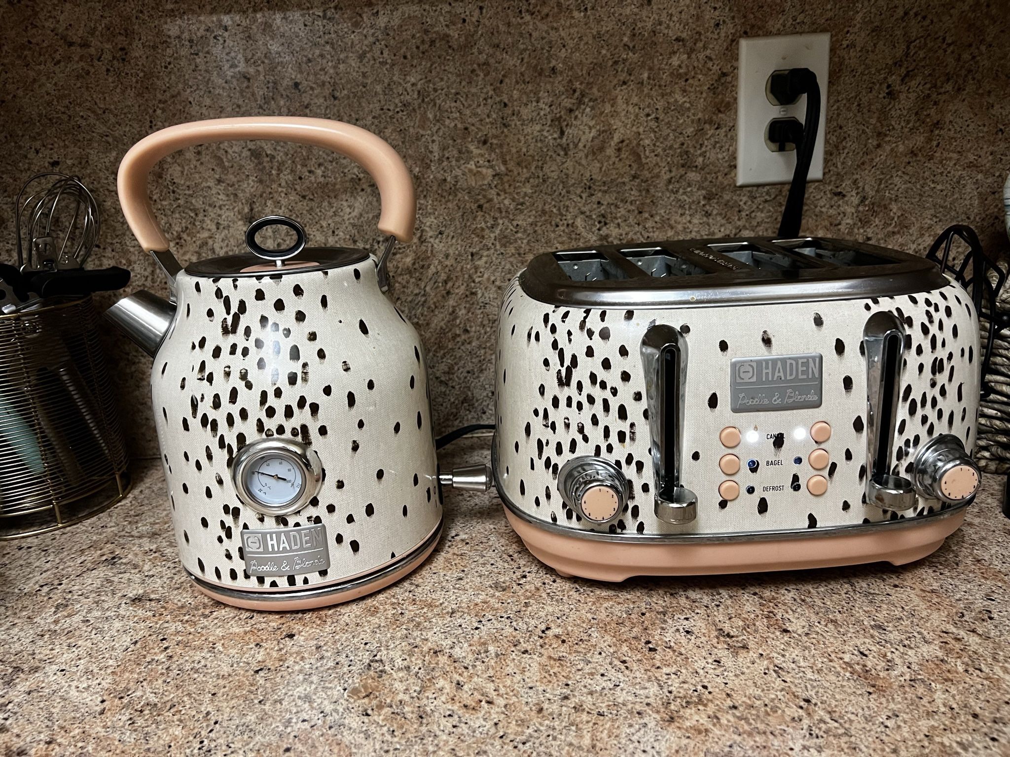 Haden Poodle And Blonde Toaster And Tea Kettle