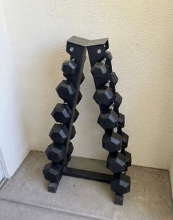 Dumbbell set and rack(pick up only)