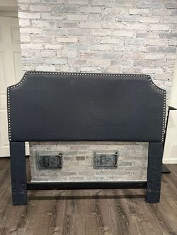 Full size headboard with metal bed frame