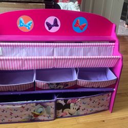 Disney Minnie Mouse Bookshelf/Toy Bin