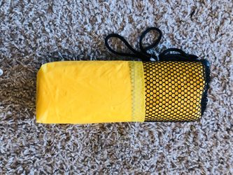 NEW Heavy Duty Yellow Poncho and Case
