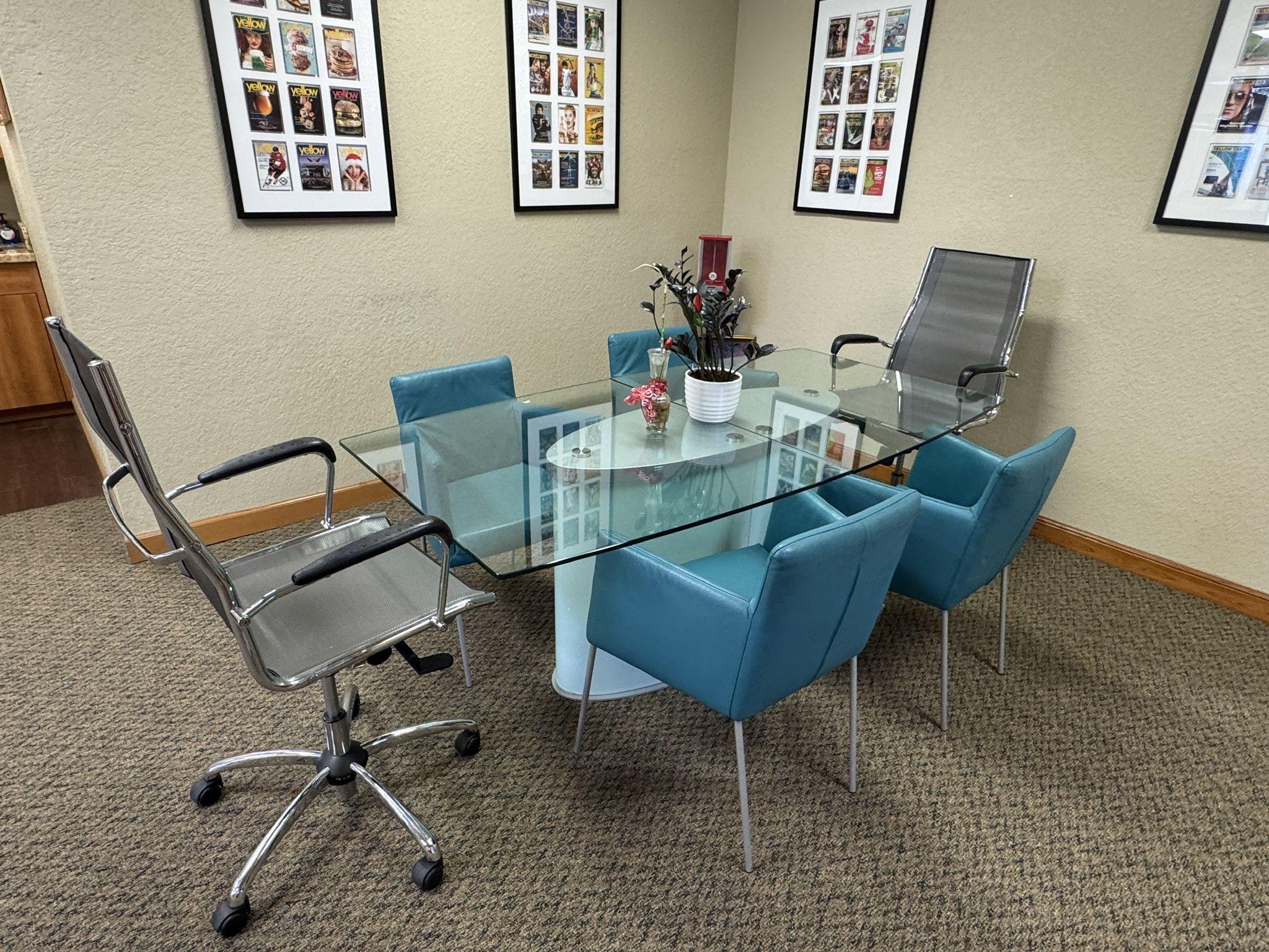Dining Room or Boardroom Table and Chairs