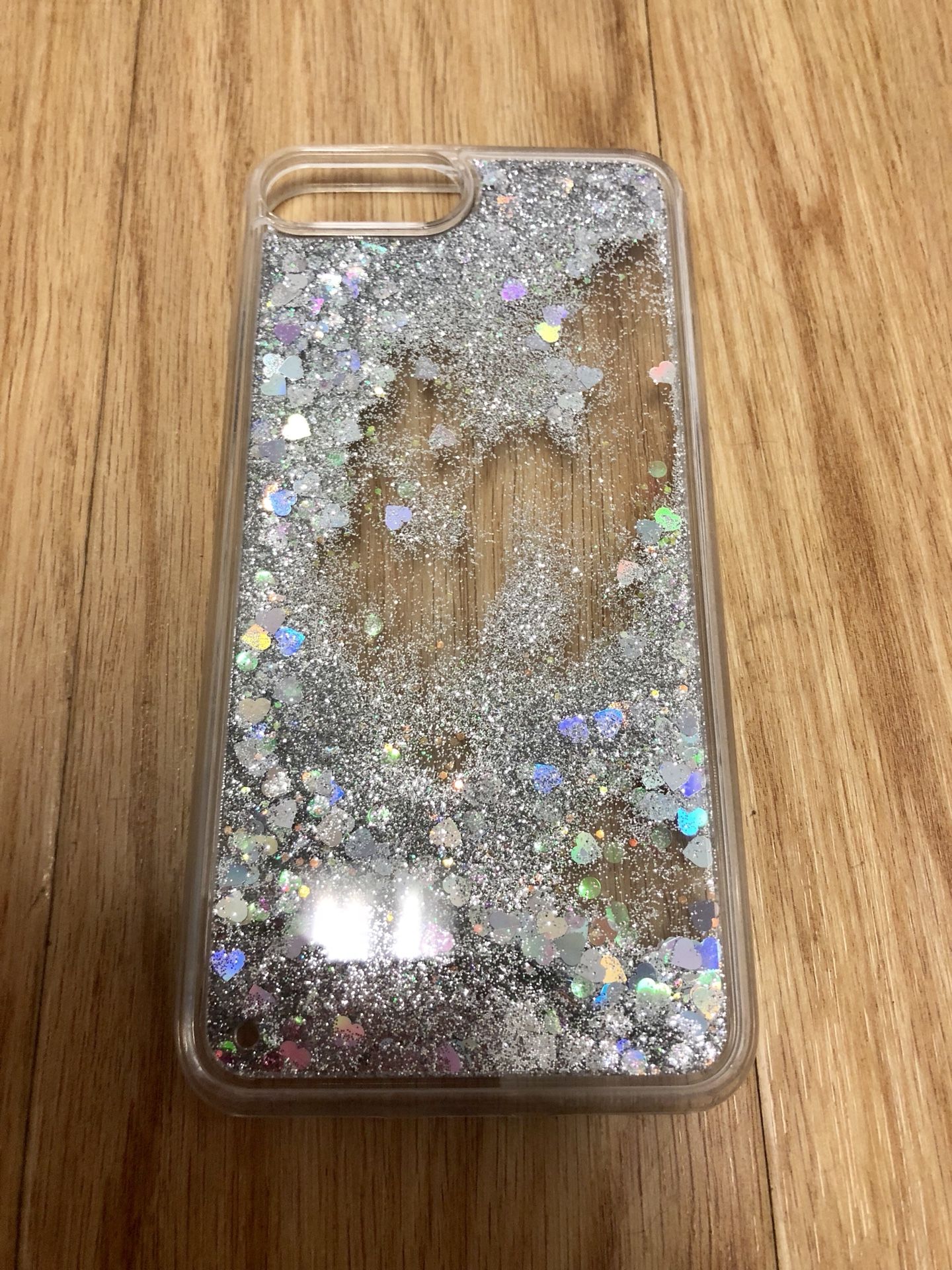 iPhone 8 Plus Case,iPhone 7 Plus Case, Bling Glitter Flowing Liquid Cover for Women Girls Sparkle Quicksand Clear Protective Hard Back for iPhone 6 P