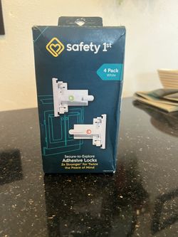 Safety First Adhesive Locks for cabinets & drawers 4 pack new in box