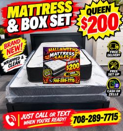 Huge sale for Mattress And Box Twin size #mattress and box 150.$ full 190$ Queen 200$ king 290$. free delivery free set up 708….289…7715… cash or Zell