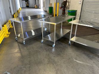 Brand new Super duty stainless steel prep tables work benches