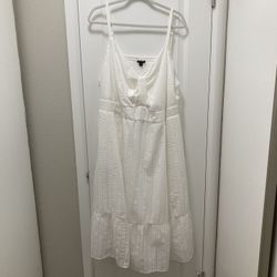 Torrid Never Worn Smoked Back White Dress