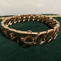 Cuban Chain Rosegold Color For Dogs