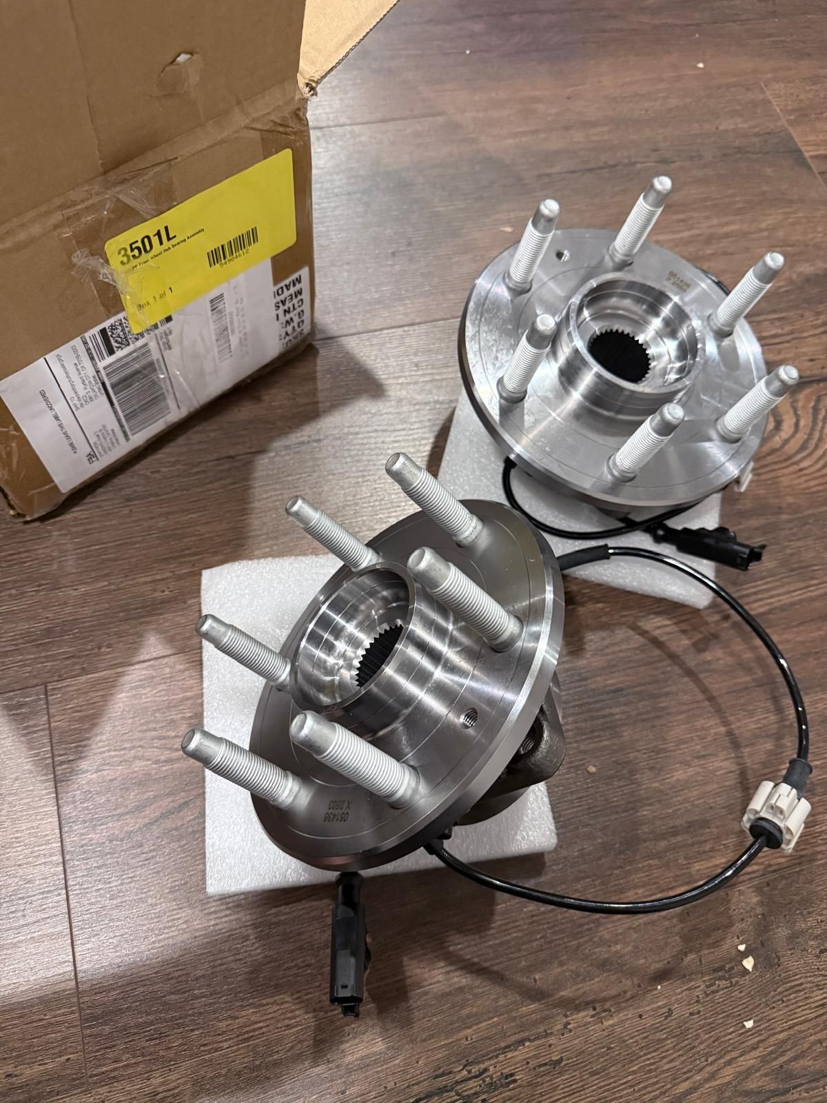 2PCS 515096 Front Wheel Hub Bearings – 4WD 6 Lug | Fits Silverado, Sierra, Tahoe, Yukon, Escalade (2007-2013) | ABS Ready