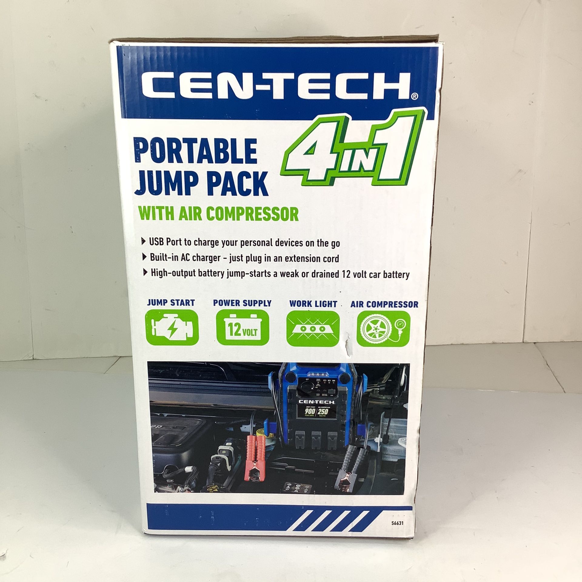 900 Peak Amps Centech 4 In 1 Portable Jump Pack NEW In Box for Sale in