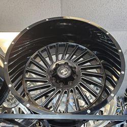 26x12 6x139 Hardcore Gloss Black Milled Rims And Tires 33/1350/26