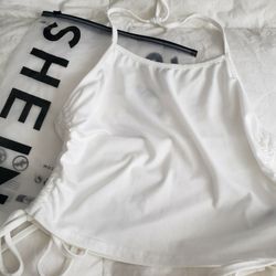 SHEIN Halter neck tie back top