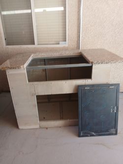 DIY Outdoor Kitchen BBQ Island Frame – Granite Top & Brand New Access Door Included