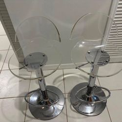 Clear High chairs/bar stools