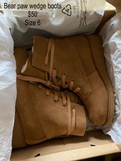 Wedge Bear Paw Boots