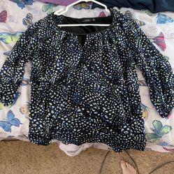 Black and blue dress shirt