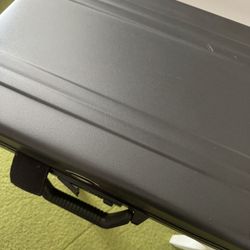 Brief Case In Blue Gray With Lock