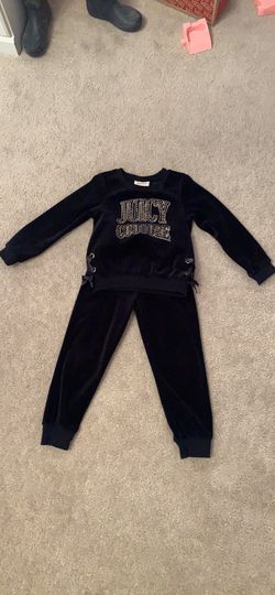 Black Juicy Couture girls velour suit