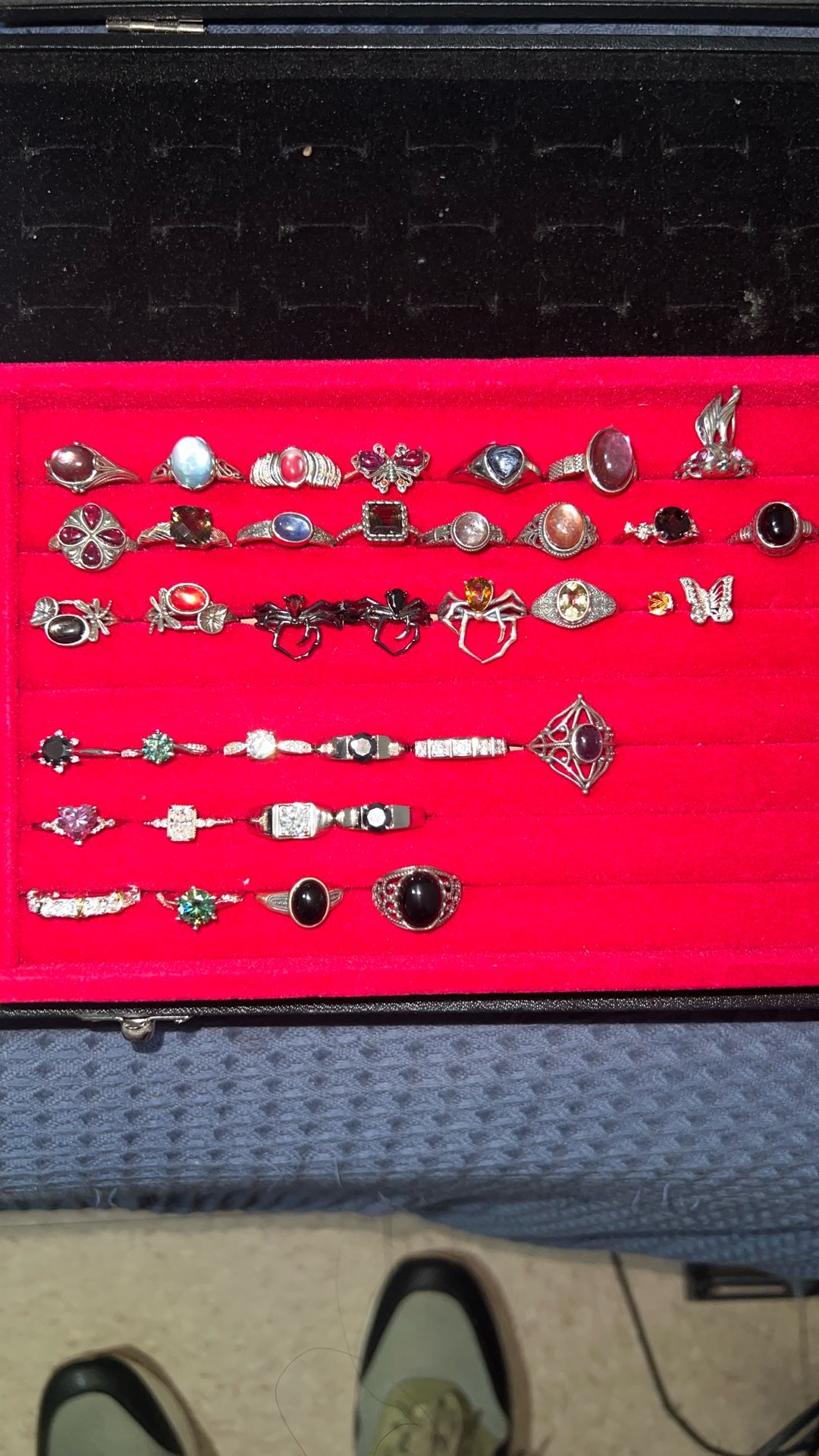 Real Natural Gemstone Sterling Silver Rings