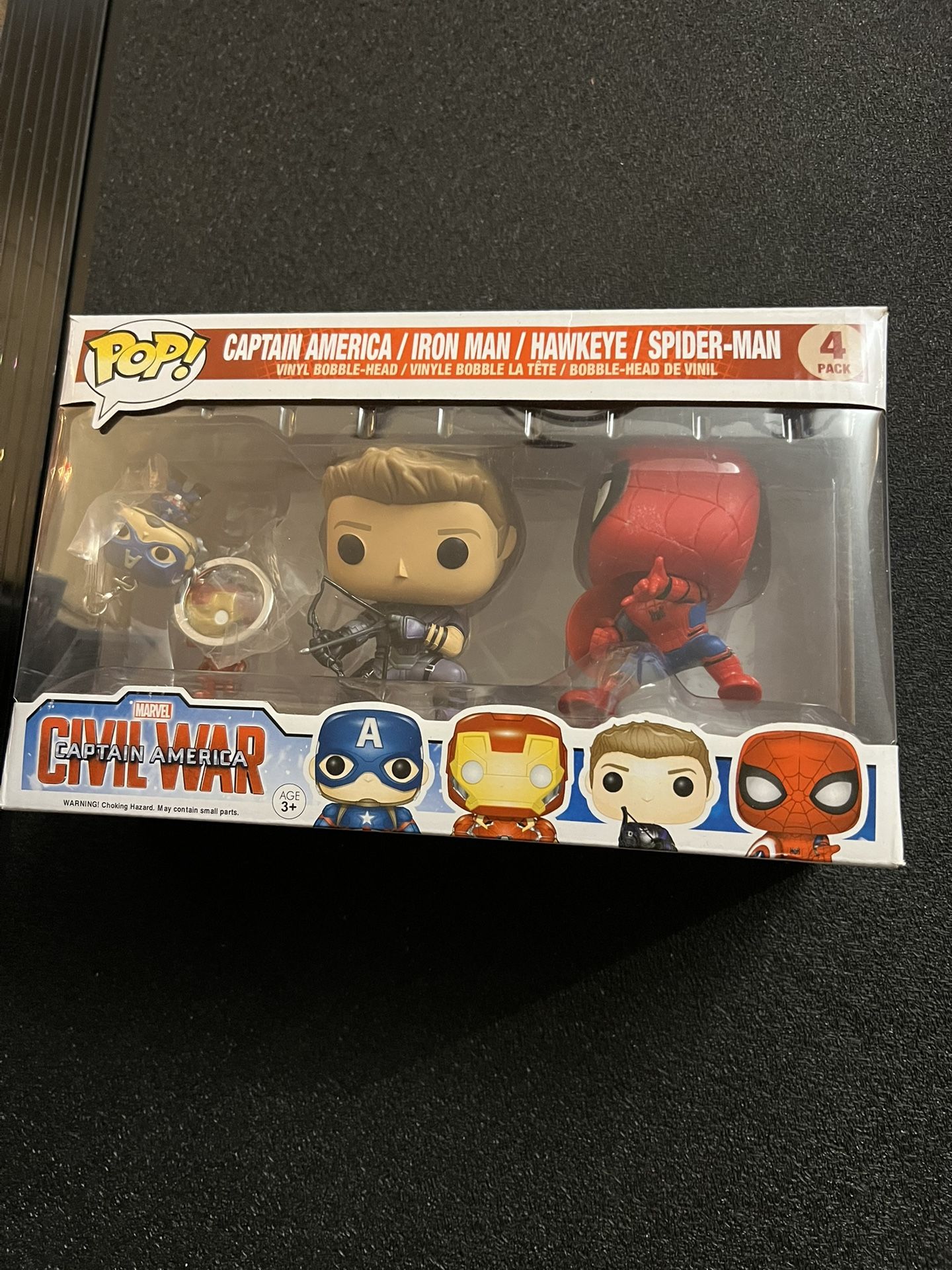 Captain America And Spider Man Iron Man Hawkeye Pop! Funko 4 Pack