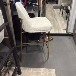 3 Counter Height Brand New Stools With gold Accent 