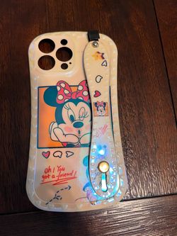 Minnie Mouse iPhone Phone Case with Wrist Strap