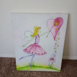 Fairy Princess With Heart Canvas