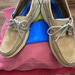 SPERRY TOP SIDER Men’s Size 10.5M Lanyard Tan Casual Boat Deck Shoes 