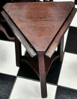 Antique 3 Tier Wood Side Table.