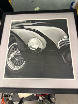 SET OF 3 framed black and white car pictures