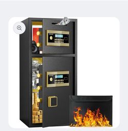 Double Door Electronic Security Safe with Deposit Slot