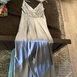 Brides Maids Dress- Cinderella Divine, Blue/gray, Medium