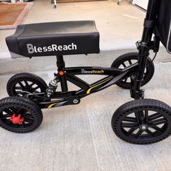 Full Size KNEE Scooter, Large Tires And 13” Seat.  Heavy Support 300+ Weight.  Brand New!