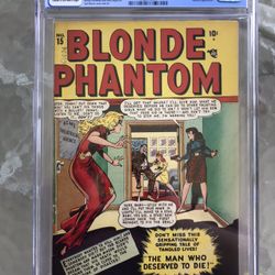 Blonde Phantom #15 (1947) CGC 6.5; Sub-Mariner Story With Namora Appearance 