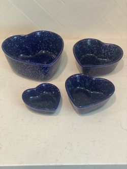 Ceramic Blue Colbat Speckled Mixing Bowl