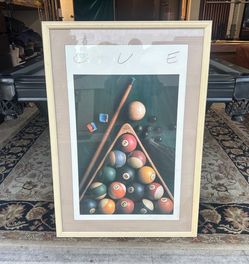 Billiards Pool Cue Photo - Framed