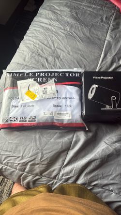 Projector with screen