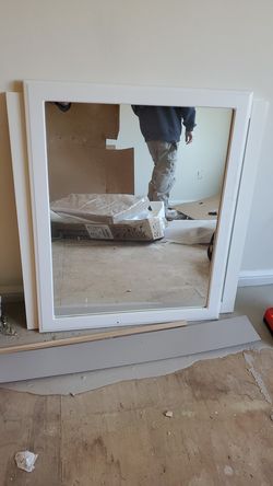 Picture frame vanity mirrors white 30 dollars each