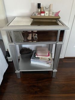 mirrored nightstand