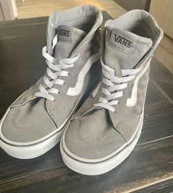 Suede Gray Vans Size 8