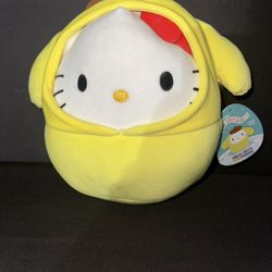 Squishmallow Hello Kitty with pompompurin hoodie