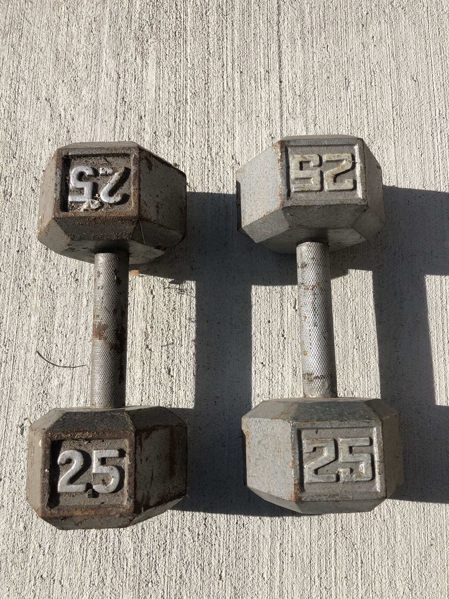25 lbs. hex dumbbell