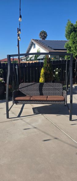 Outdoor Wicker Swing