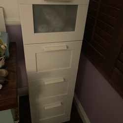 Ikea White 4-drawer chest 